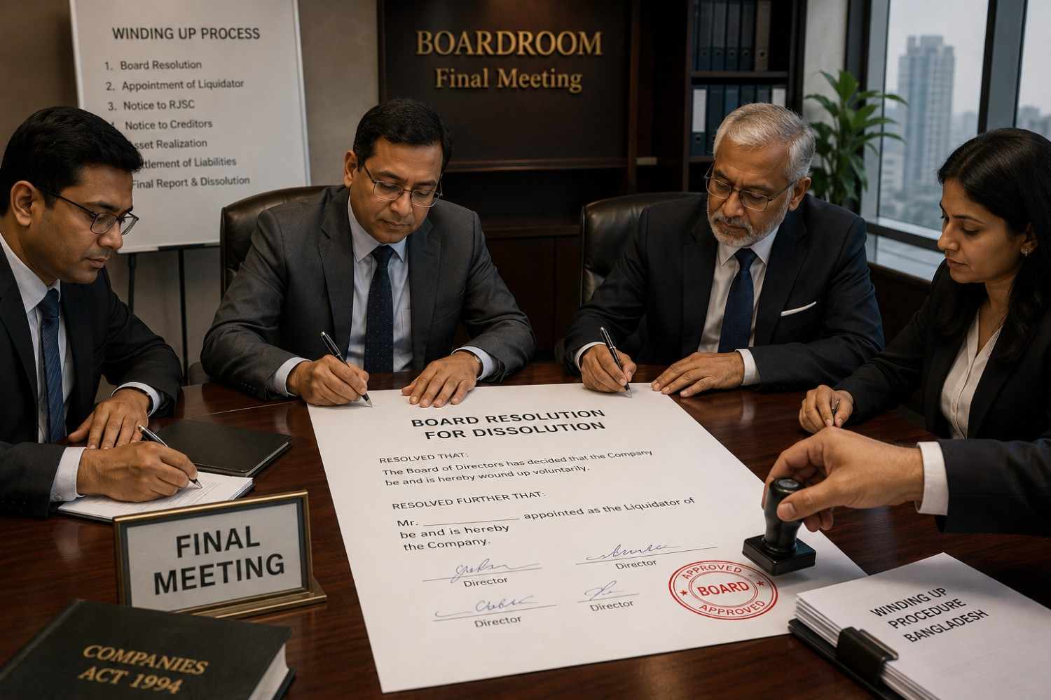 board resolution for company winding up in Bangladesh
