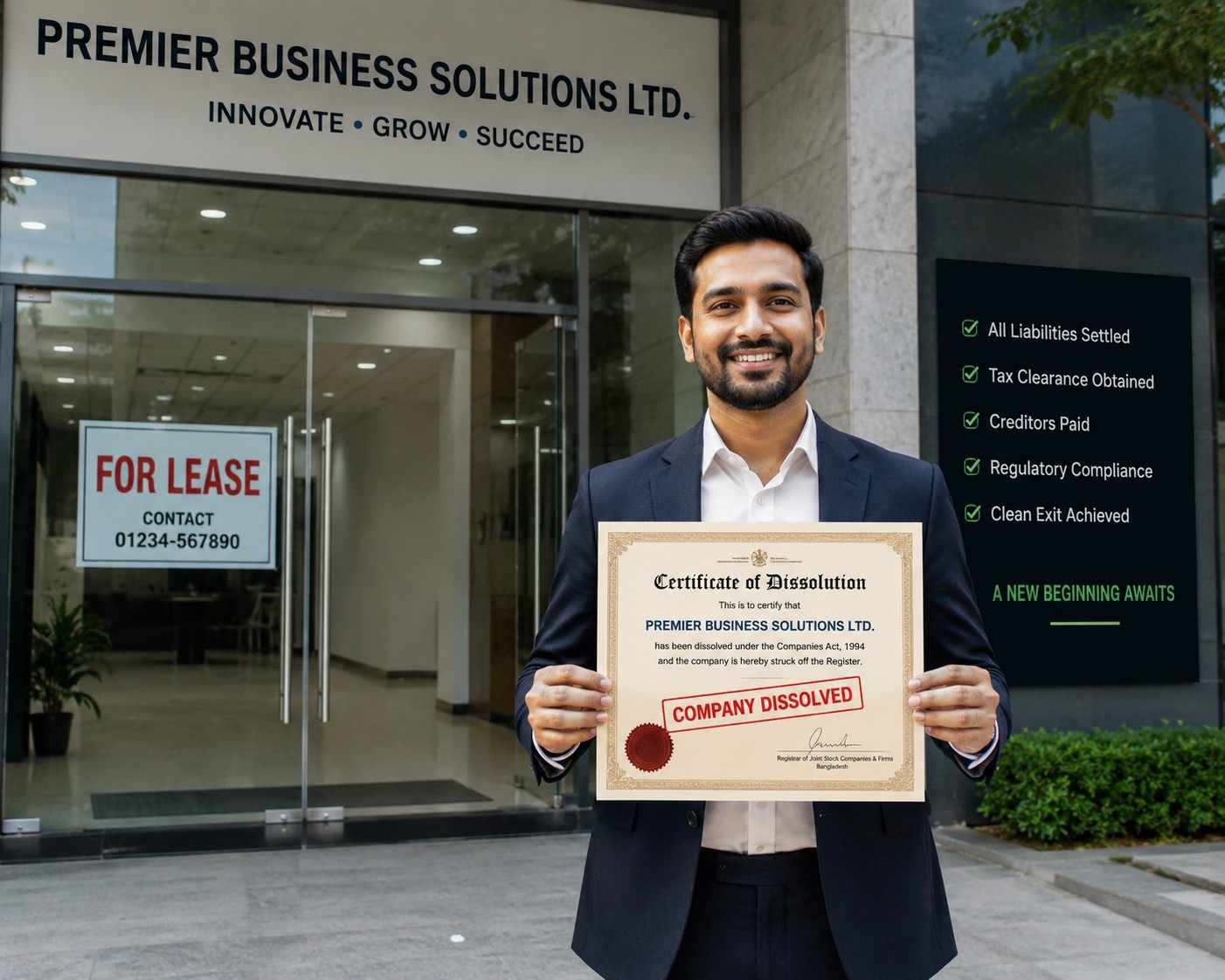 certificate of company dissolution Bangladesh RJSC