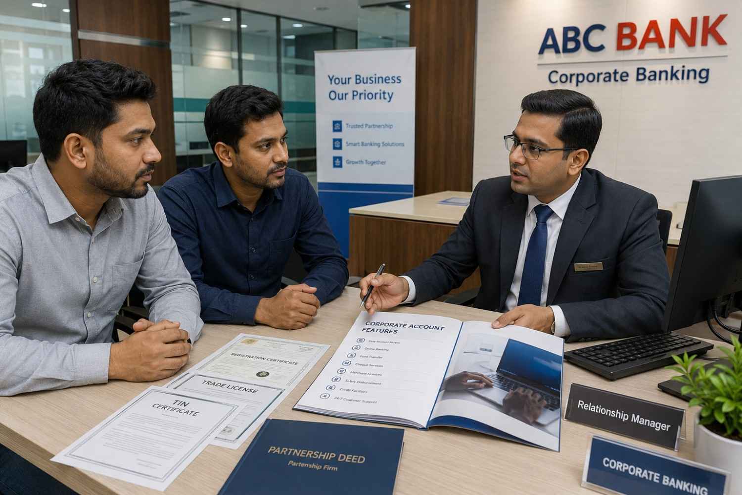 Opening corporate bank account for partnership firm in Bangladesh