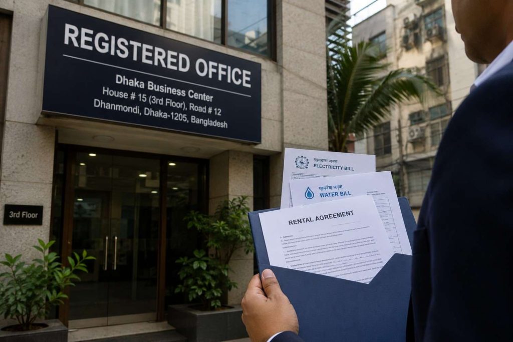 Registered office address proof and rental agreement verification for foundation registration in Bangladesh