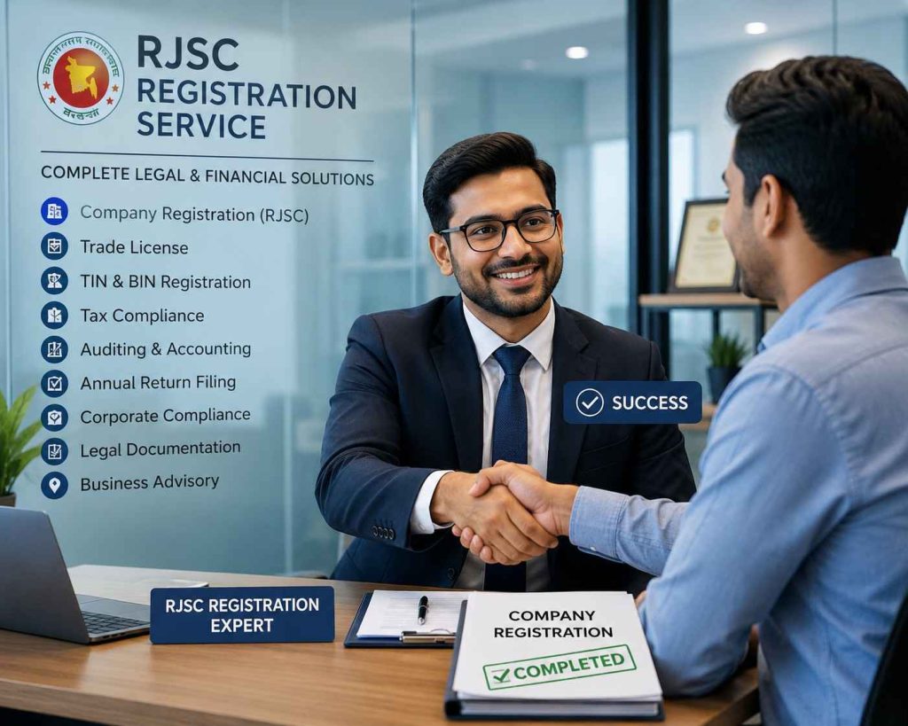 Foundation inauguration ceremony with ribbon cutting after RJSC registration in Bangladesh